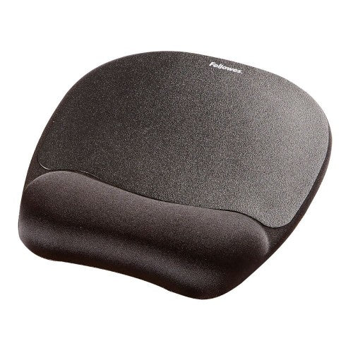 Fellowes Mouse Mat Wrist Support Memory Foam Mouse Pad Ergonomic Mouse Mat Black