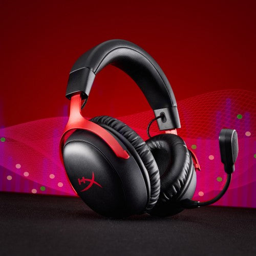 HyperX Cloud III S Wireless - Gaming Headset (Black-Red)