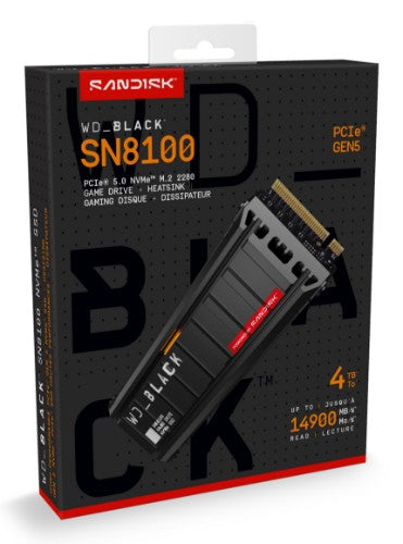 Western Digital Black WD_BLACK™ SN8100 NVMe™ SSD POWERED BY SANDISK 4 TB, [With Heatsink]