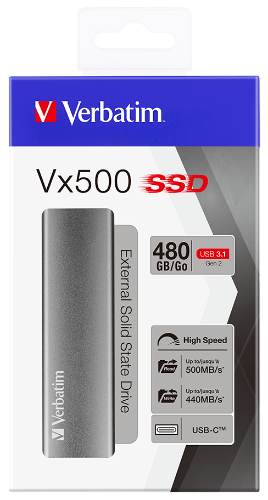 Verbatim Vx500 External SSD USB 3.1 Gen 2 480GB