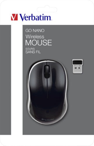 Verbatim Go Nano mouse Ambidextrous RF Wireless 1600 DPI