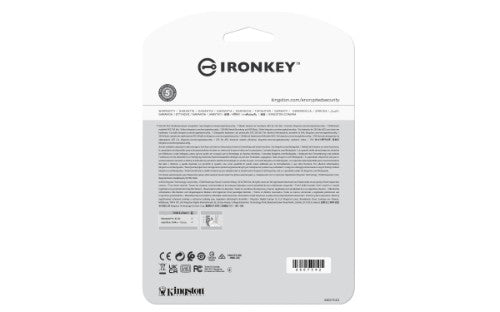 Kingston Technology IronKey 64GB USB-C Vault Privacy 50C AES-256 Encrypted, FIPS 197