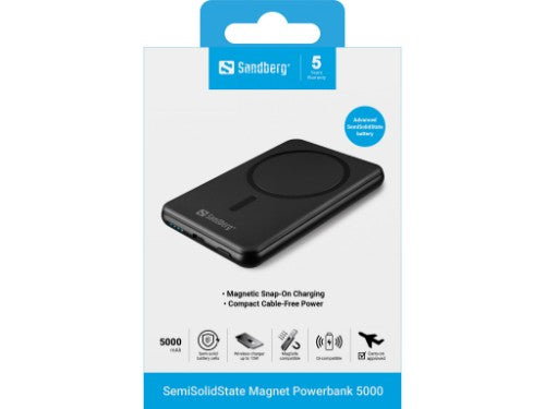 Sandberg SemiSolidState Magnet Powerbank 5000