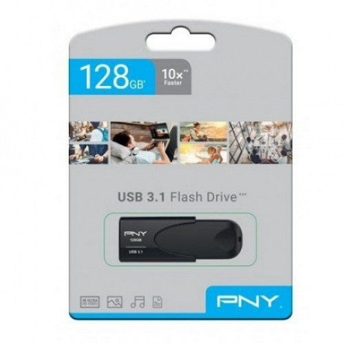 PNY Attache 4 USB flash drive 128 GB USB Type-A 3.2 Gen 1 (3.1 Gen 1) Black