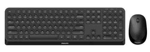 Philips 3000 series SPT6307B/26 keyboard Mouse included Universal RF Wireless QWERTZ German Black