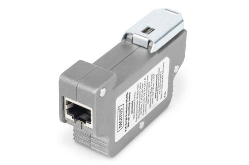 Digitus PoE surge protector (RJ45), DIN rail installation, indoor