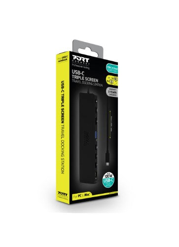Port Designs 901906-W notebook dock/port replicator Wired USB 3.2 Gen 2 (3.1 Gen 2) Type-C Black