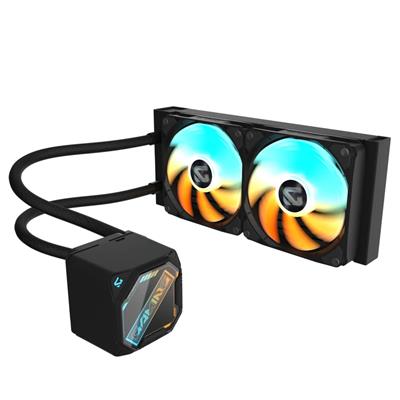 GIGABYTE GAMING 240 Liquid CPU Cooler- 2x120mm ARGB Fans, slide-in interlocking mechanism, DAISY-CHAIN, Intel LGA 1851 and AMD AM5 Compatible