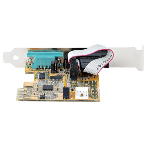 StarTech.com 2-Port PCI Express Serial Card, Dual Port PCIe to RS232 (DB9) Serial Card, 16C1050 UART, Standard or Low Profile Brackets, COM Retention, For Windows & Linux