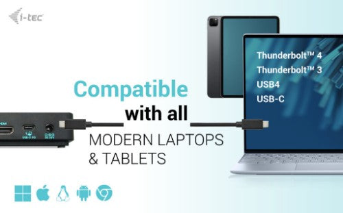 i-tec USB-C Triple Display Docking Station Gen 2 Pro + Power Delivery 100W