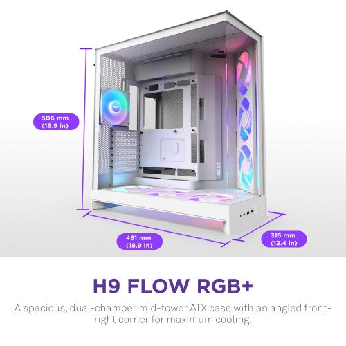 NZXT H9 Flow RGB Midi Tower White