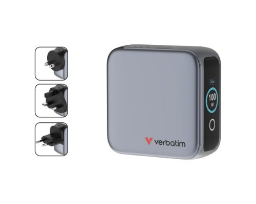 Verbatim Mini GaN Charger 100W with Display