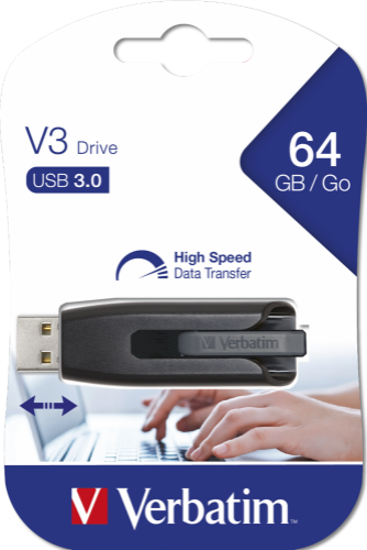 Verbatim V3 - USB 3.0 Drive 64 GB - Black