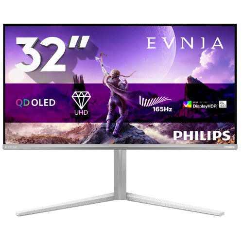 Philips Evnia 6000 32M2N6901A/00 computer monitor 80 cm (31.5") 3840 x 2160 pixels 4K Ultra HD QD-OLED White