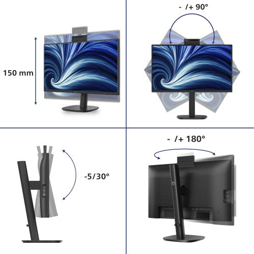 Philips 3000 series 24B2N3200JH/00 computer monitor 60.5 cm (23.8") 1920 x 1080 pixels Full HD LCD Black