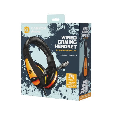 Canyon Star Raider Headset Wired Head-band Gaming Black, Orange