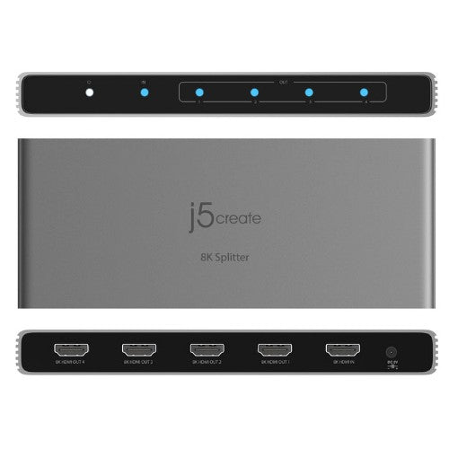 j5create JDSH814 8K HDMI™ 2.1 4-Way Splitter