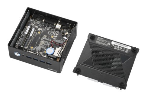 Shuttle Nano PC NA10H7, AMD Ryzen™ 7-8845HS APU, Radeon780M , 2xHDMI, 2xUSB-C 4.0(DP), 2x2.5Gbit LAN, 24/7 permanent operation, incl. VESA