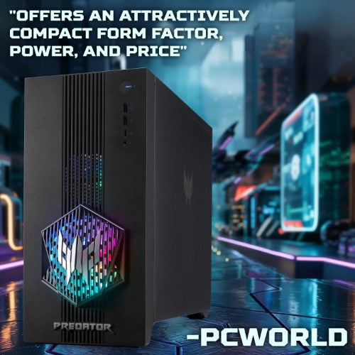 Acer Predator PO3-665 Intel Core i5-14400F 16GB RAM 512GB SSD RTX 5060 Windows 11 Home Gaming Desktop PC - Black