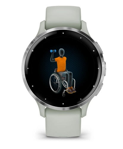 Garmin Venu 3S 3.05 cm (1.2") AMOLED 41 mm Digital 390 x 390 pixels Touchscreen Grey, Silver Wi-Fi GPS (satellite)