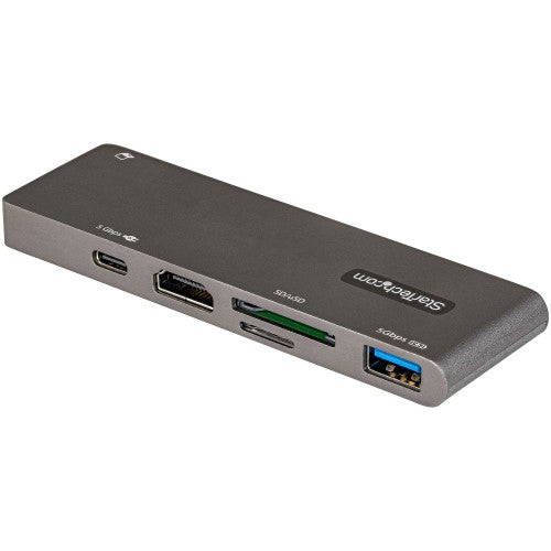 StarTech.com USB C Multiport Adapter for MacBook Pro/Air - USB Type-C to 4K HDMI, 100W Power Delivery Pass-through, SD/MicroSD Slot, 2-Port USB 3.0 Hub - Portable USB-C Mini Dock