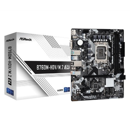 Asrock B760M-HDV/M.2 D4 Intel B760 LGA 1700 micro ATX