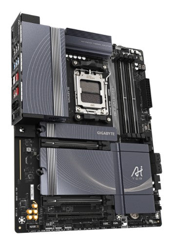 GIGABYTE B850 AI TOP Motherboard - AMD Ryzen 9000 Series CPUs, 16+2+2 Phases Digital VRM, up to 8600MHz DDR5 (OC), 2xPCIe 5.0 + 1xPCIe 4.0 M.2, 10 LAN, WIFI 7, USB 3.2 Gen 2x2