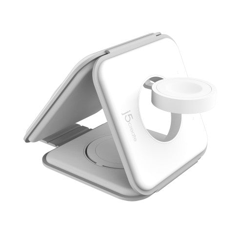 j5create Qi2 3-in-1 Magnetic Travel Wireless Charging Station