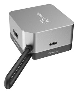 j5create JCD361 Flexible Ports USB-C® 4K144 HDMI™ Hub - Cube Plus 6 in 1, Black/Grey