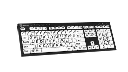 Logickeyboard LKB-BRALPBW-BJPU-UK keyboard Home USB QWERTY English White, Black