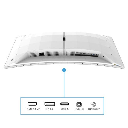 Philips 34M2C8600P computer monitor 86.4 cm (34") 3440 x 1440 pixels UltraWide Quad HD OLED White