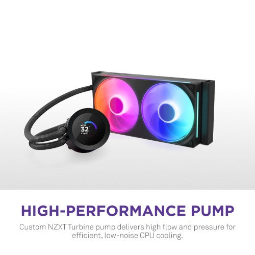 NZXT Kraken Plus RGB 240 Processor All-in-one liquid cooler 12 cm Black