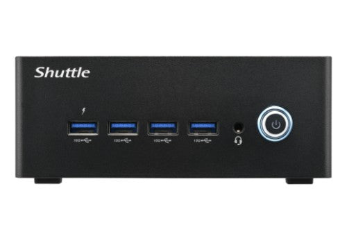 Shuttle Nano PC NT10H5, Intel Core Ultra 5 125H, Intel Arc graphics, 2xHDMI, 2xUSB 4.0 (DP), 2x2.5Gbit LAN, incl. VESA 24/7 permanent operation