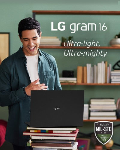 LG Gram 16Z90RU-G.AA55A1 laptop Intel® Core™ i5 i5-1334U 40.6 cm (16") 2.5K 16 GB LPDDR4x-SDRAM 512 GB SSD Wi-Fi 6E (802.11ax) Windows 11 Home Black