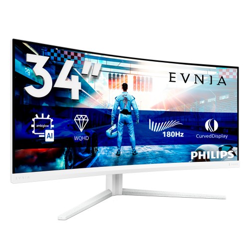 Philips Evnia 5000 34M2C5501A/00 computer monitor 86.4 cm (34") 3440 x 1440 pixels Wide Quad HD LCD White