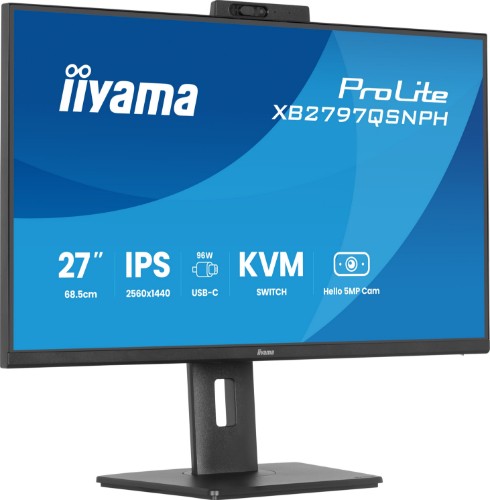 iiyama ProLite XB2797QSNPH-B1 27IN IPS LCD 4MS 2560X1440 350CD/M2 HDMI/DP/USB 2 computer monitor 68.6 cm (27") 2560 x 1440 pixels Quad HD Black