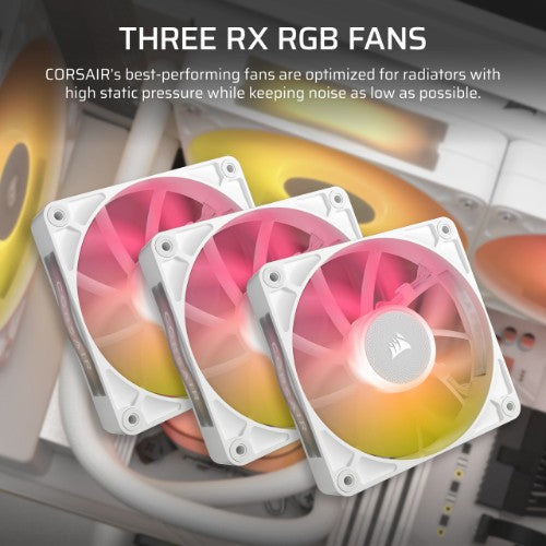Corsair iCUE LINK TITAN 360 RX LCD Processor All-in-one liquid cooler 12 cm White 1 pc(s)