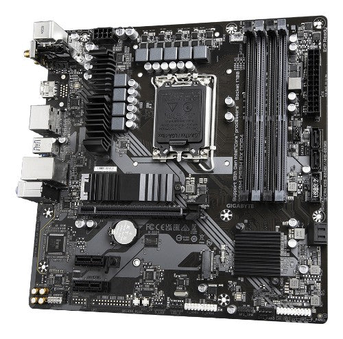 GIGABYTE B760M DS3H AX DDR4 Motherboard - Supports Intel Core 14th Gen CPUs, 6+2+1 Phases Digital VRM, up to 5333MHz DDR4 (OC), 2xPCIe 4.0 M.2, Wi-Fi 6E, 2.5GbE LAN, USB 3.2 Gen2