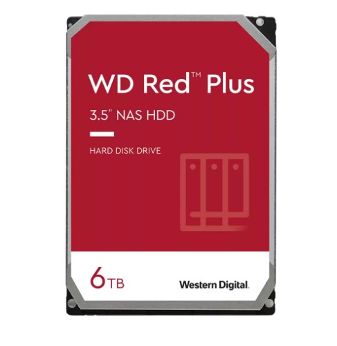 Western Digital Red Plus internal hard drive 6 TB 5400 RPM 256 MB 3.5" Serial ATA III
