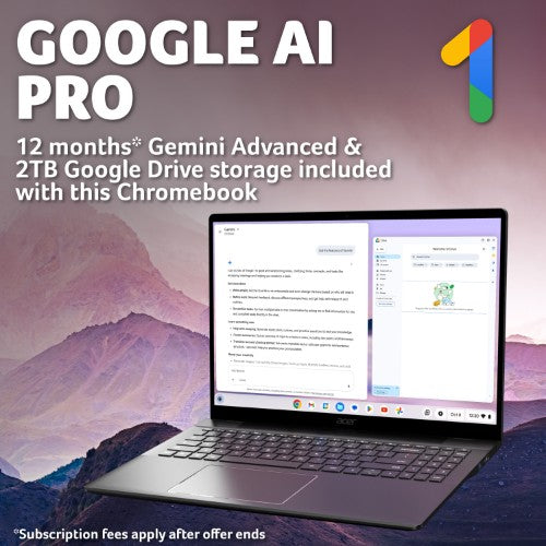 Acer Chromebook Plus 516 Intel Core i3-1315U 8GB RAM 128GB UFS 16" Chrome OS Laptop