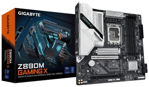 GIGABYTE Z890M GAMING X Motherboard - Supports Intel Core Ultra (Series 2) CPUs, 8+1+2 phases VRM, up to 8800MHz DDR5 (OC), 1xPCIe 5.0 + 2xPCIe 4.0, 2.5GbE LAN, USB 3.2 Gen 1
