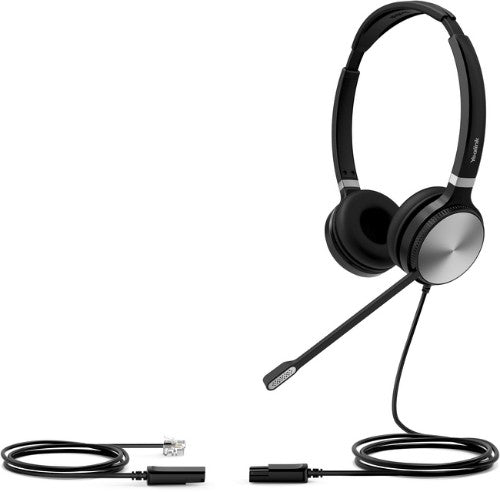 Yealink YHS36 Headset Wired Head-band Office/Call center Black, Silver