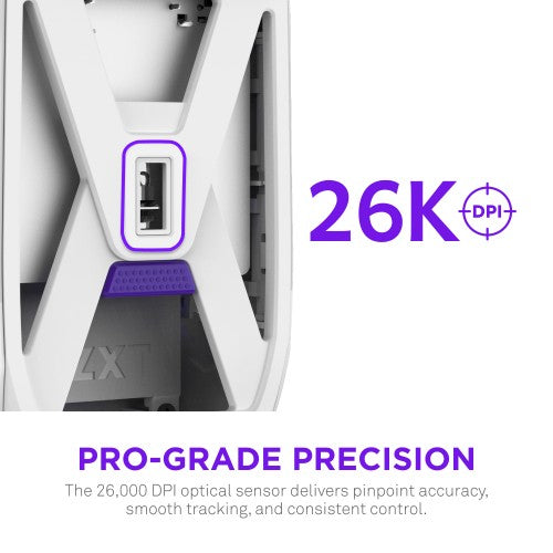 NZXT MS-101NW-02 mouse Gaming Right-hand RF Wireless Optical 26000 DPI