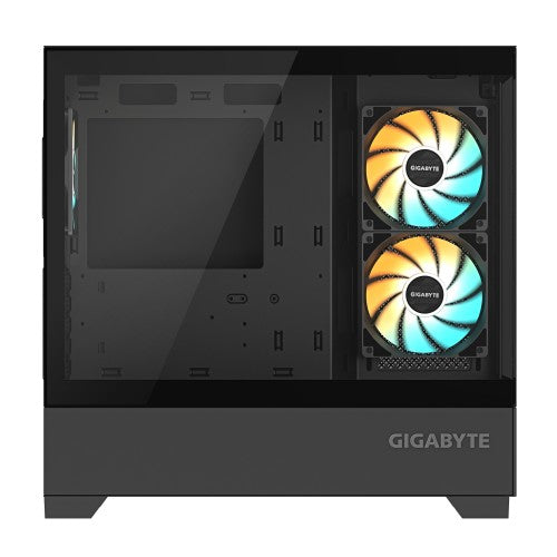 GIGABYTE C201 PANORAMIC PC Case - Mid Tower, m-ATX, 360mm radiator support, 3 Pre-installed Fans, USB 3.0, Support RGB Fusion