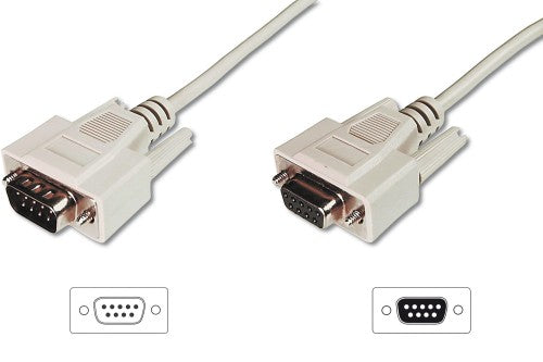 Digitus Data transfer extension cable, D-Sub9/St - D-Sub9/Bu