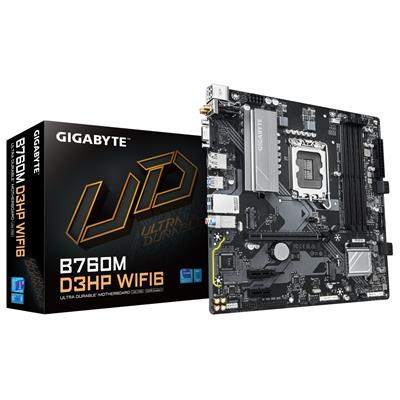 GIGABYTE B760M D3HP WIFI6 Motherboard - Supports Intel Core 14th Gen CPUs, 4+1+1 Phases Digital VRM, up to 5600MHz DDR5, 2xPCIe 4.0 M.2, Wi-Fi 6, GbE LAN, USB 3.2 Gen1