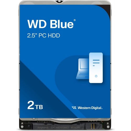 Western Digital Blue internal hard drive 2 TB 5400 RPM 128 MB 2.5" Serial ATA III