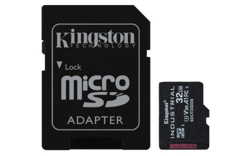 Kingston Technology 32GB microSDHC Industrial C10 A1 pSLC Card + SD Adapter
