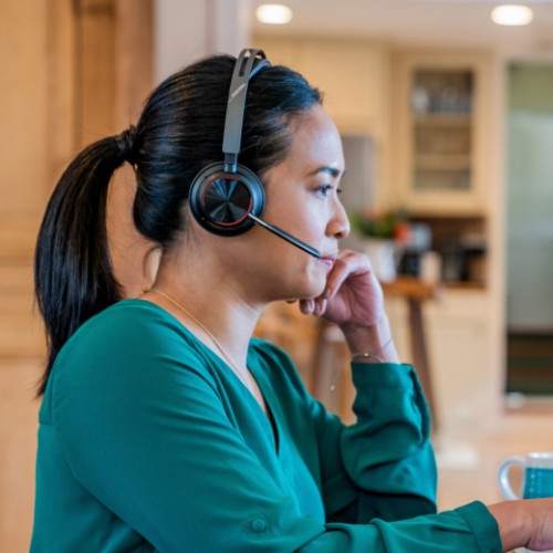 HP Poly Voyager Focus 2 Microsoft Teams Certified USB-C-C Headset +USB-C/A Adapter