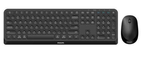 Philips 4000 series SPT6407B/26 keyboard Mouse included Universal RF Wireless + Bluetooth QWERTZ German Black